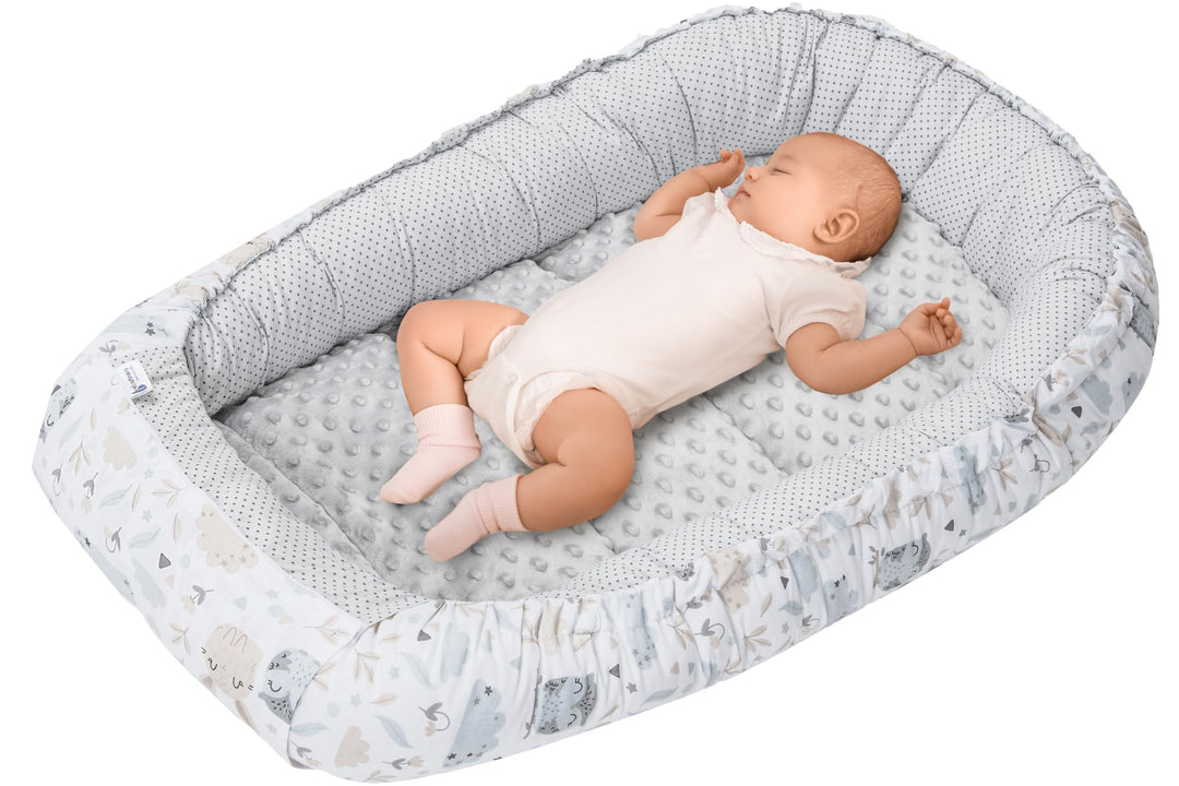 Medi Partners Babynest Kuschelnest Babynestchen 100% Baumwolle Nestchen Reisebett für Babys Säugling