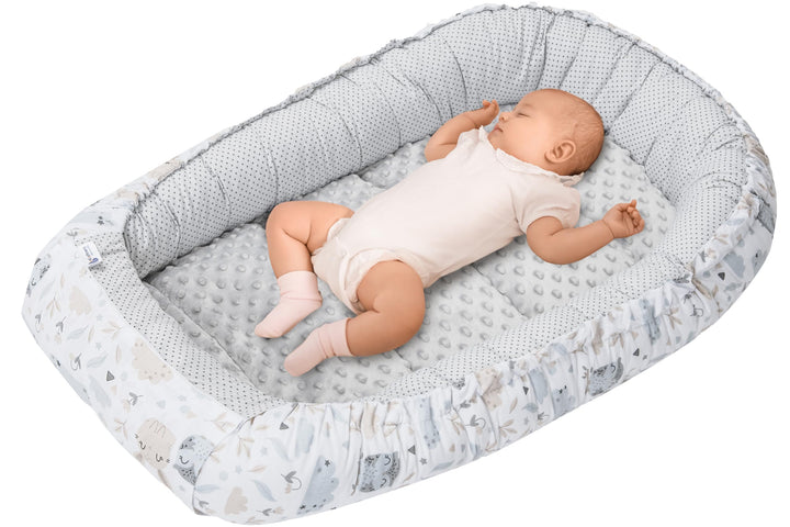 Medi Partners Babynest Kuschelnest Babynestchen 100% Baumwolle Nestchen Reisebett für Babys Säugling