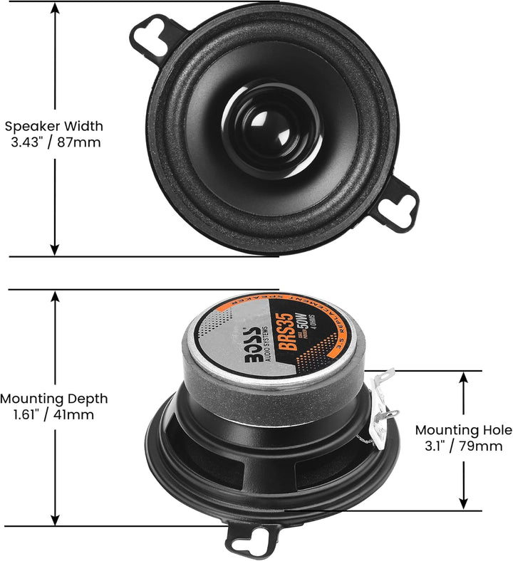 Boss Audio The Wholesale House brs35 boss 3.5 “50w ersatz-Lautsprecher * Geschenk-Box von 2 STK. = 1