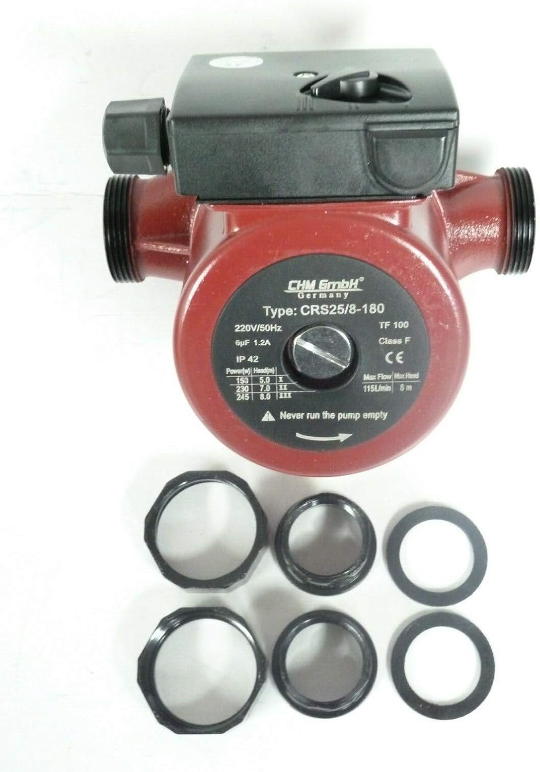 3-Stufige Zirkulationspumpe CRS25/80 180 von CHM GmbH®