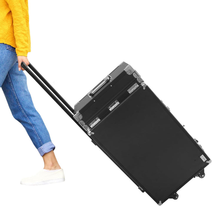 Kosmetikkoffer Rollbarer Maniküretisch Faltbare Nagelstation, Make Up Koffer Gross Kosmetik Trolley