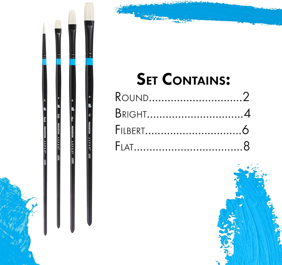 Princeton Tec ASPEN, Series P6500, Pro Set mit 4 Pinseln Gr. 4 Set, Gr. 4 Set