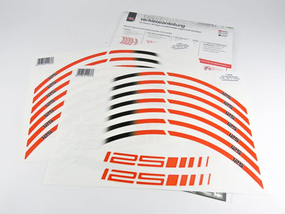 BIKE-label Felgenrand Aufkleber Set orange kompatibel für KTM 125 Duke X710036VA 125 Duke - orange,