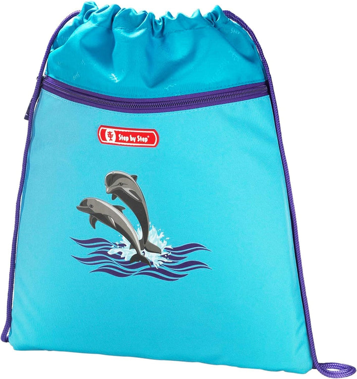 Step by Step Schulranzen-Set Touch 2 „Happy Dolphins“ 4-teilig, lila-blau, Traktoren-Design, ergonom