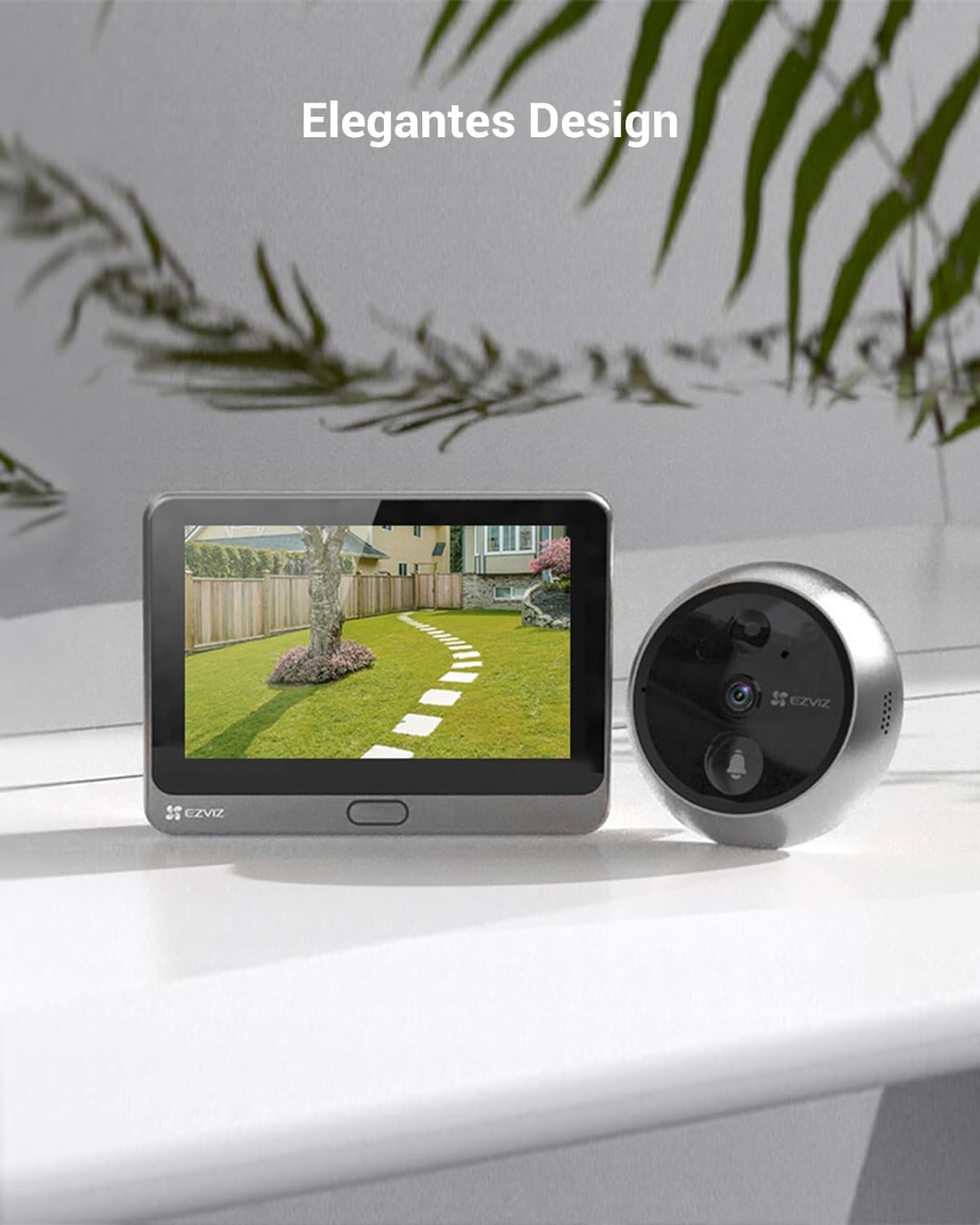 EZVIZ WLAN Türklingel mit 4600mAh Akku, 4,3 Zoll Farbbildschirm, 155° Weitwinkel und PIR-Sensor, 2MP