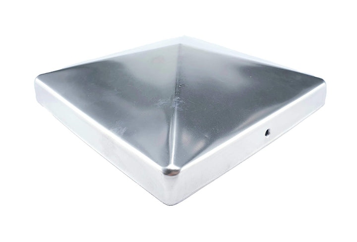 Premium Pfostenkappe 151x151 mm aus Edelstahl für Pfosten 15x15 cm Pyramide Zaunkappe Abdeckkappe 1