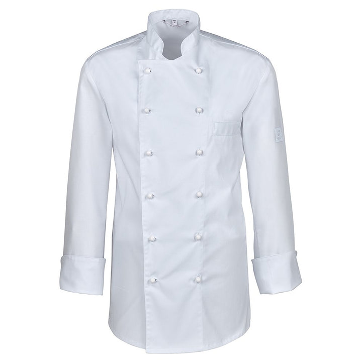 Greiff Gastro Moda Cuisine Herren Premium-Kochjacke Regular-Fit XS Weiss, XS Weiß