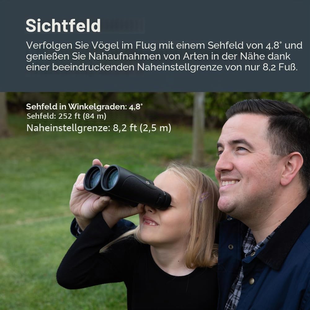 Celestron 72336 Nature DX ED 12x50 Fernglas für Natur- und Vogelbeobachtungen mit Objektivlinsen mit