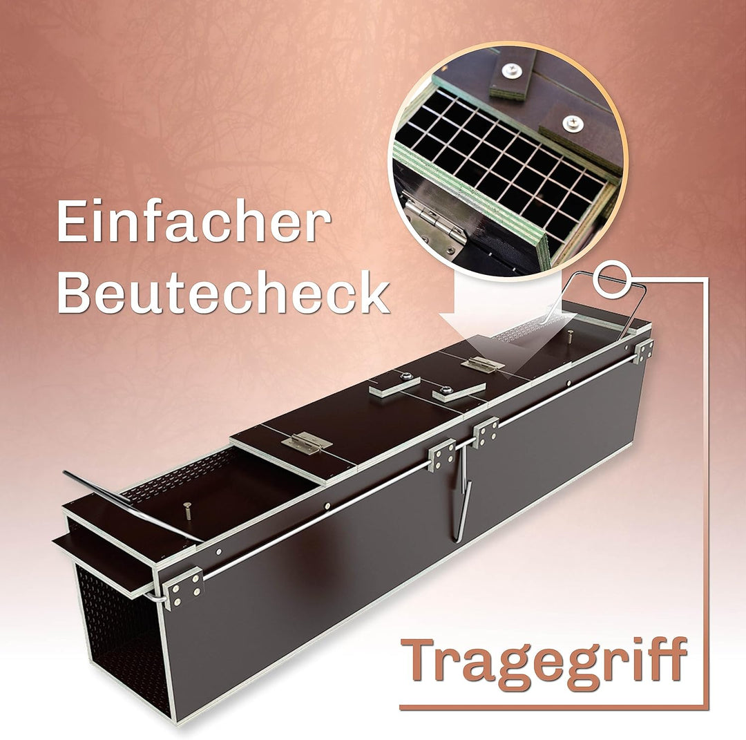Martenbrown® Siebenschläferfalle 75cm I Siebenschlaefer Kastenfalle I Lebendfalle Katze I Hase I Fal