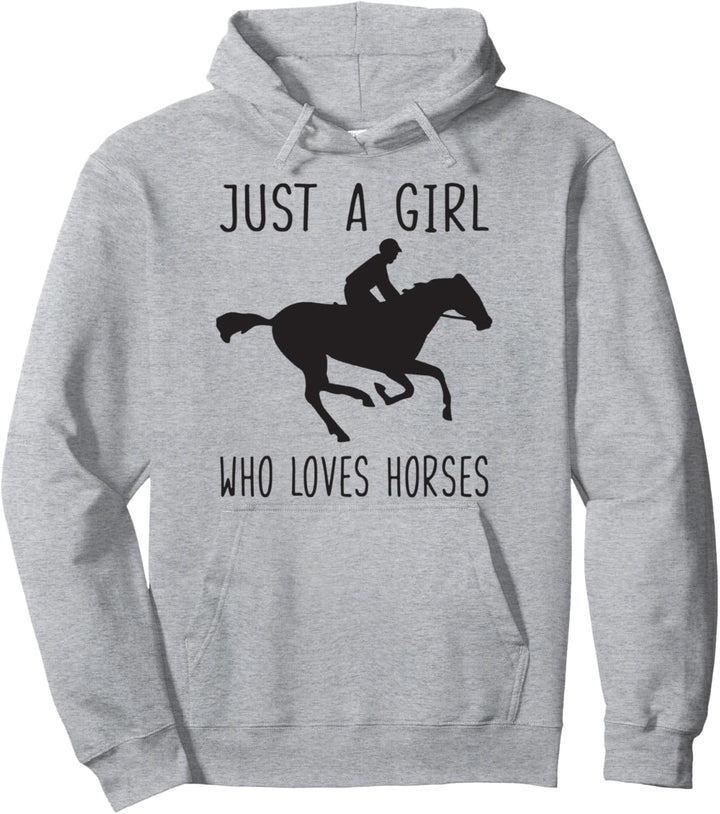 Nur ein Mädchen, das Pferde liebt Pullover Hoodie