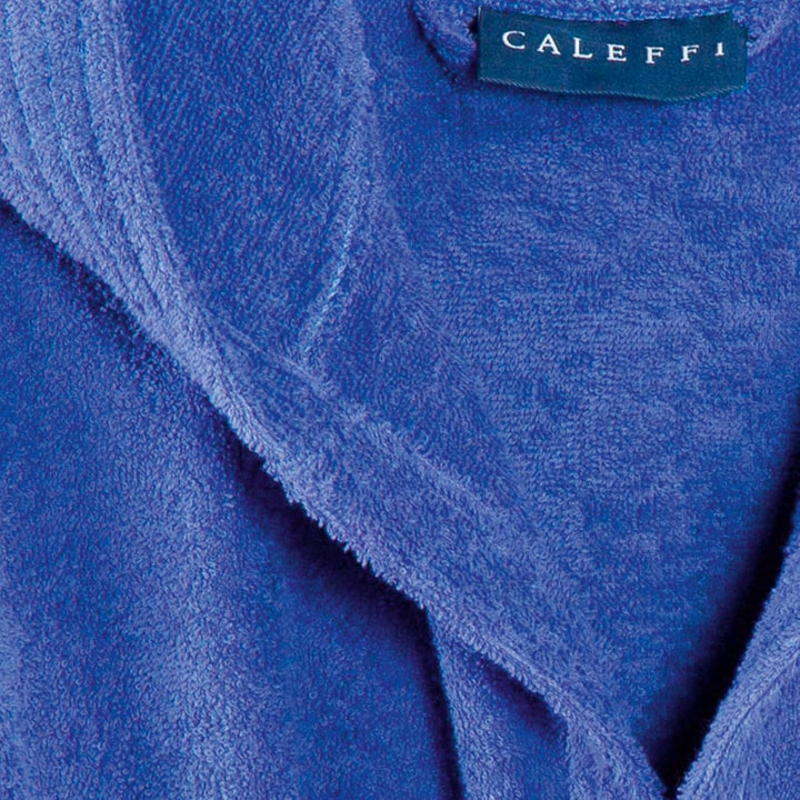 Caleffi 78246 Baumwolle Minorca Junior Bademantel mit Kapuze für 6-8 Jahre, blau