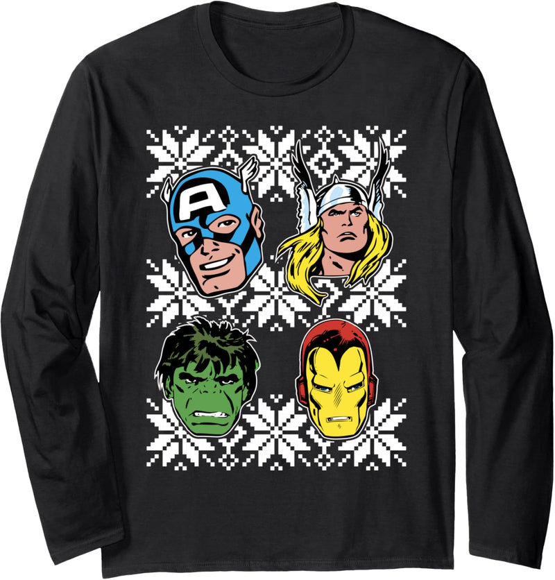 Marvel Thor Hulk Retro Weihnachten Langarmshirt