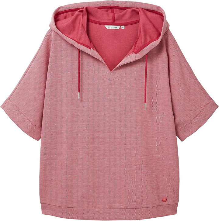 TOM TAILOR Damen Sweatshirt mit Kapuze XS 31647 - Nouveau Pink, XS 31647 - Nouveau Pink