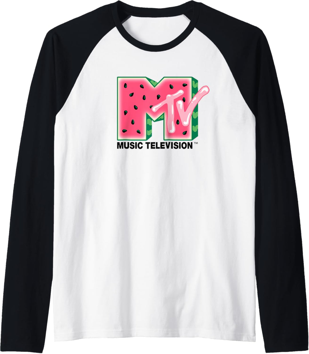MTV Watermelon Logo Fill Raglan