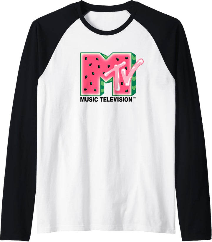 MTV Watermelon Logo Fill Raglan