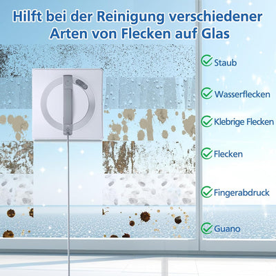 6 Stück Reinigungspad für Ecovacs Winbot W1 / W1 Pro / W2 / W2 Omni Fensterputzroboter, Fensterreini