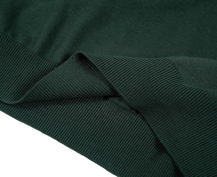 Krumba Herren Baumwolle ?bergro? V-Ausschnitt Klassik Pullover XXL Grün, XXL Grün