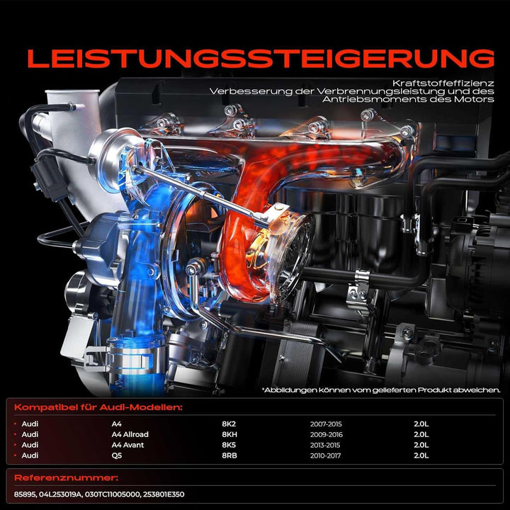 Frankberg Turbolader Diesel 3-Polig Kompatibel mit A4 8K2 2.0L 2007-2015 A4 Allroad 8KH 2.0L 2009-20