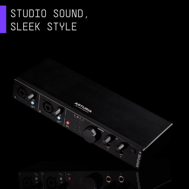 Arturia - MiniFuse 4 - Kompaktes USB-Audio-Interface mit Kreativer Software für Hochwertige Aufnahme