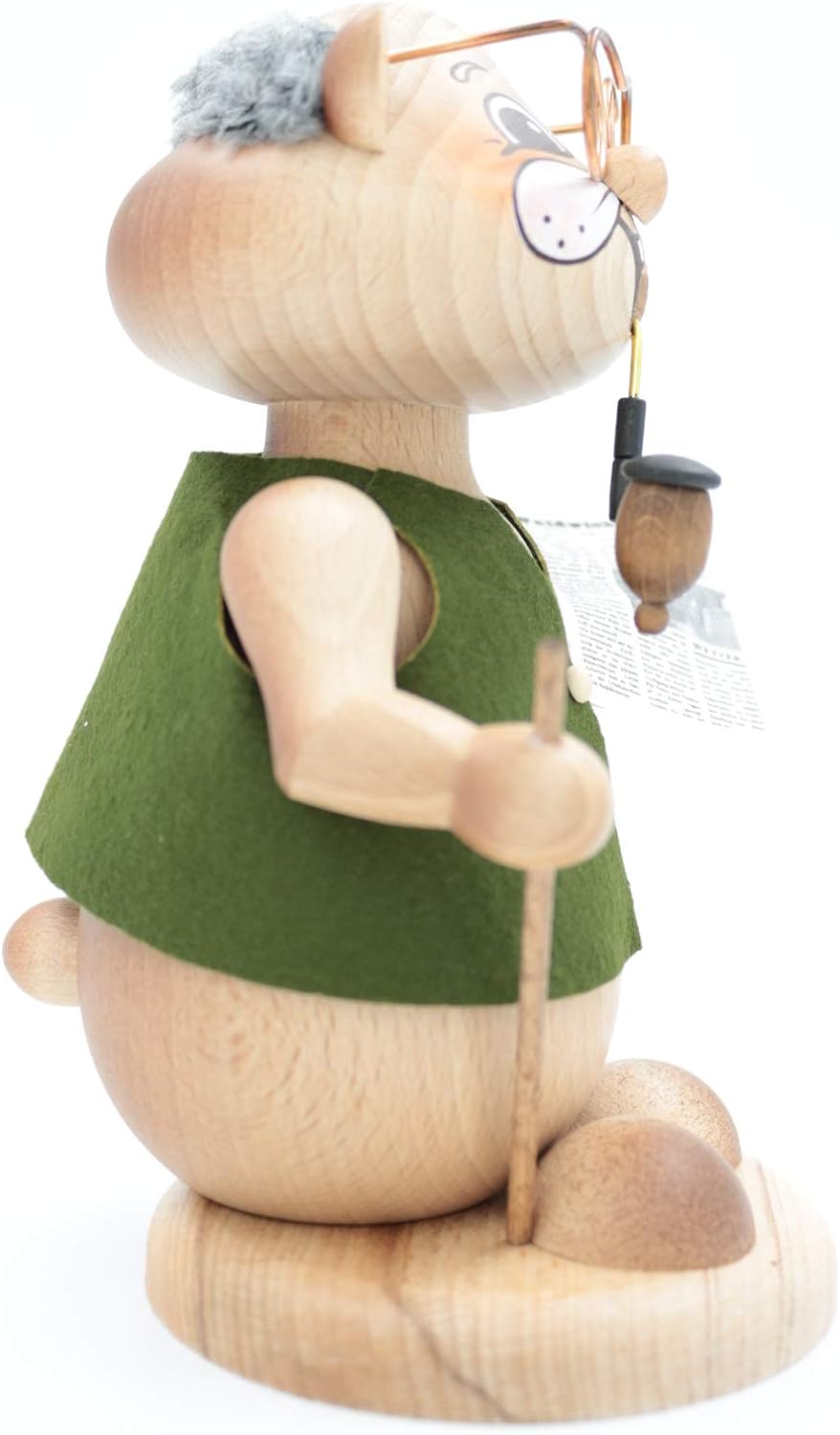 Kuhnert - Erzgebirgische Holzkunst Räuchermann Räucherfigur Hamster 18cm - Opa, Opa