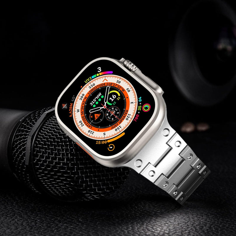 NewWays Metallband Kompatibel mit Apple Watch Armband 38mm 40mm 41mm,Edelstahl Gliederband Ersatzarm