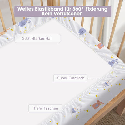 Bimocosy Matratzenschoner 60x120 wasserdichte Matratzenauflage für Baby, Matratzenschutz, Inkontinen