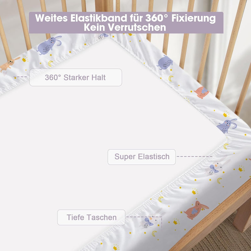 Bimocosy Matratzenschoner 60x120 wasserdichte Matratzenauflage für Baby, Matratzenschutz, Inkontinen