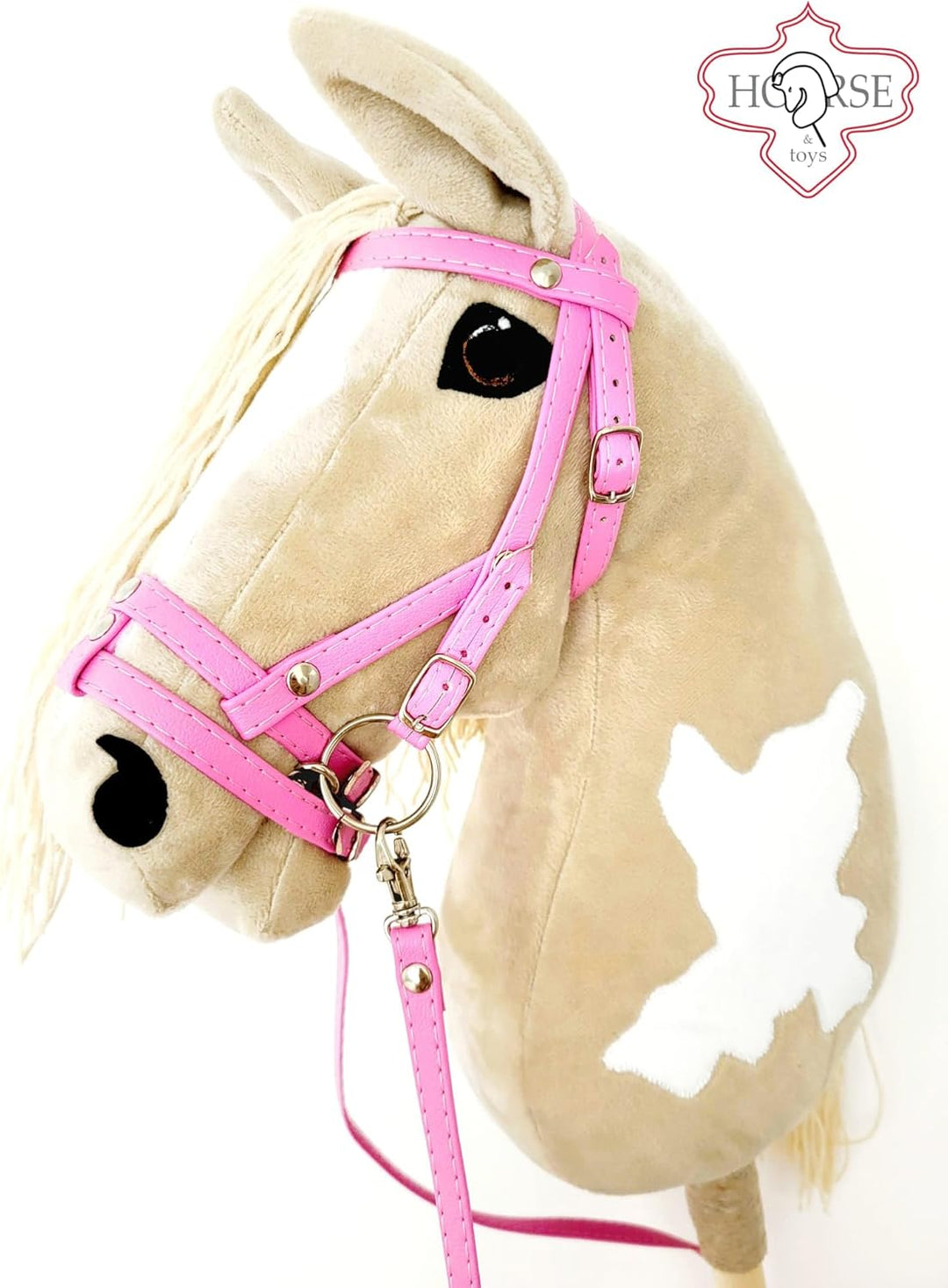 Hobby Horse Hobbypferd gross A3 (Pferd auf einem Stock) (beige), Beige