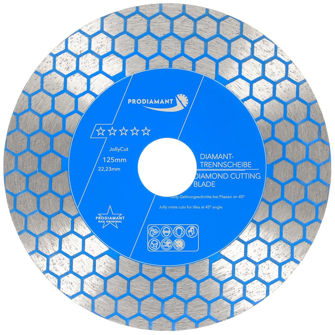 PRODIAMANT Diamant Fliesenscheibe 125mm für Jolly-Schnitte - Diamanttrennscheibe 125 mm x 22,23 mm f