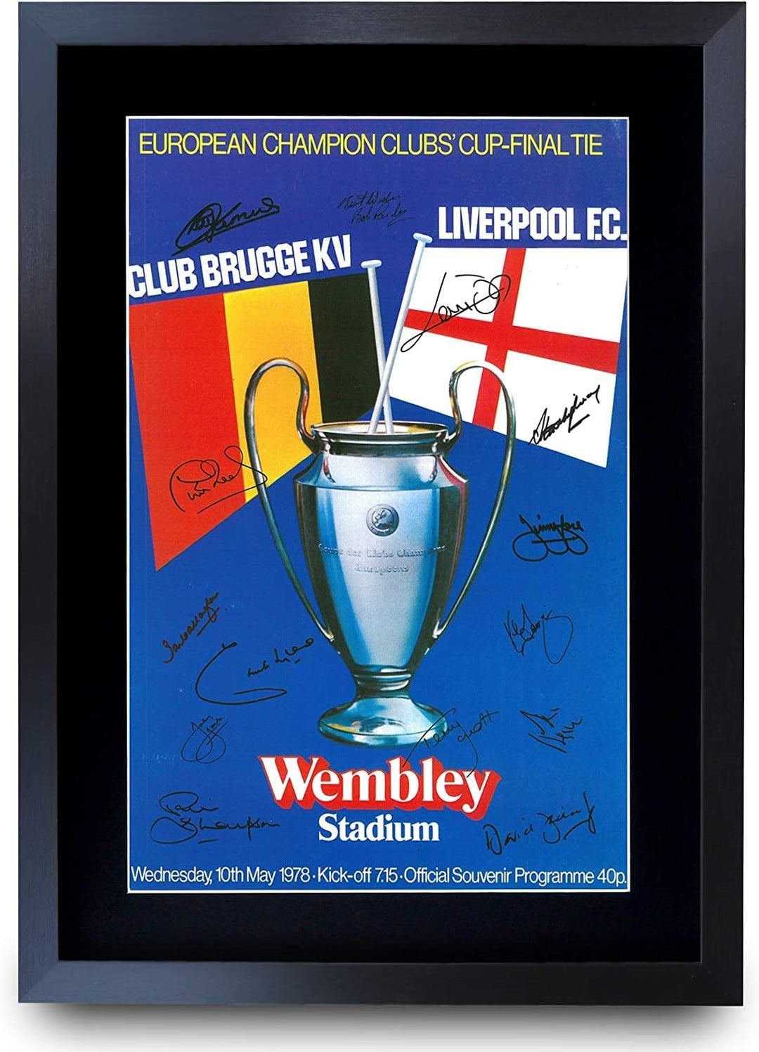 HWC Trading A3 FR Liverpool 6 x Final Program Poster 1977 1978 1981 1984 2005 2019 vollwertiges Team