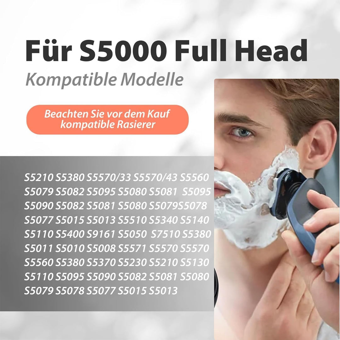 SH50/52 Ersatzrasierkopf Kompatibel mit Philips Norelo Series 5000 Scherköpfe,für Norelco SH50 Serie