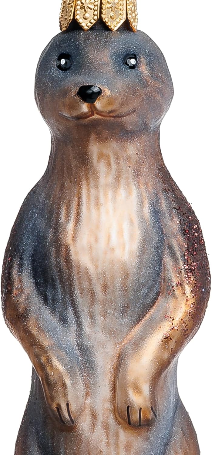 SIKORA Erdmännchen besondere Weihnachtskugel Glas Weihnachtsmann Christbaumschmuck Deko Figur Weihna