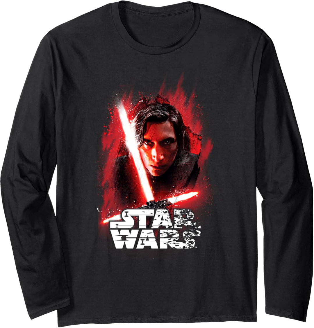 Star Wars The Last Jedi Kylo Ren Shattered Portrait Langarmshirt