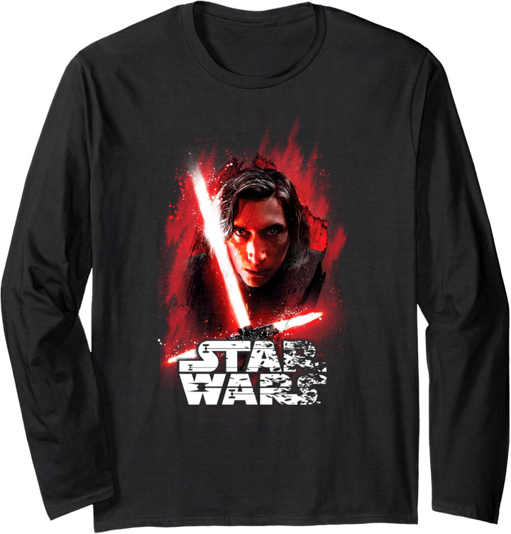 Star Wars The Last Jedi Kylo Ren Shattered Portrait Langarmshirt