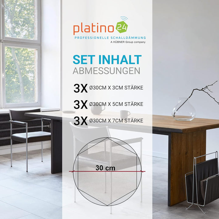 3D Absorber aus Basotect ® B WEISS -9 x Akustik Schallabsorption Breitbandabsorber Set #04 Set 4