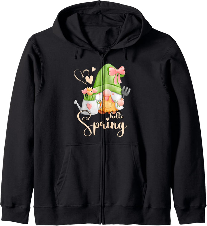 Frühling, Wichtel mit Blumen, Blumenpflege, Floristin Kapuzenjacke
