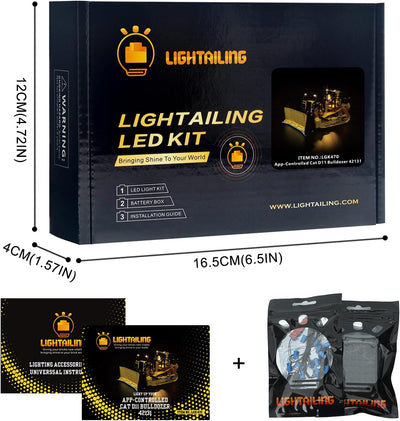 LIGHTAILING Licht-Set Für Lego 42131 Technic App-Controlled Cat D11 Bulldozer Bausteinen Modell - Mo