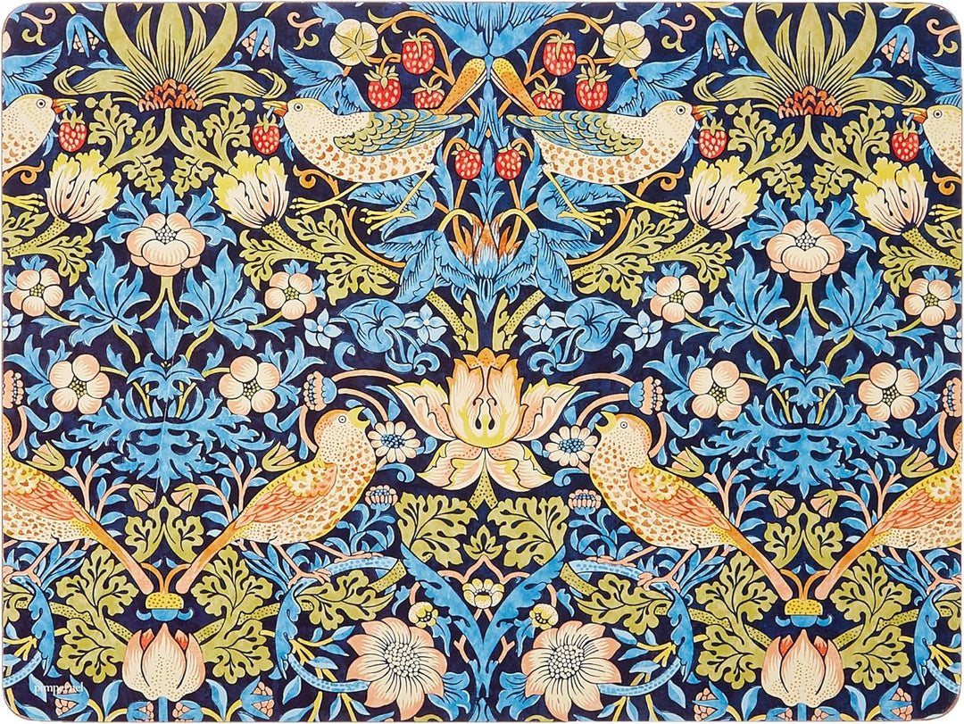 Portmeirion Home & Gifts Pimpernel Platzsets, Erdbeerdieb, Blau, 6 Stück, Mehrfarbig, 30,5 x 23 cm T