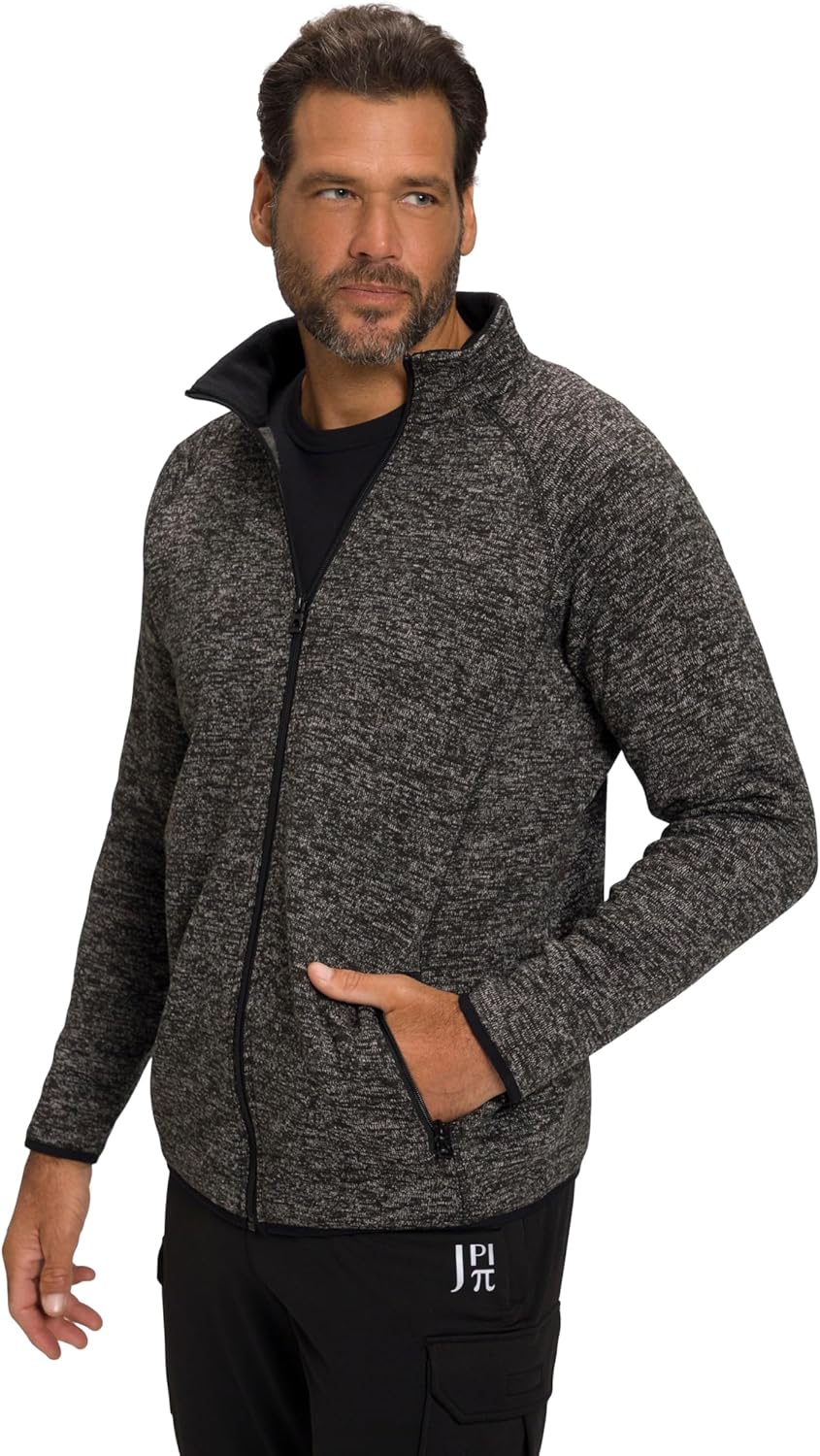 JP 1880 Strickfleece-Jacke 802394 L Grau Melange, L Grau Melange