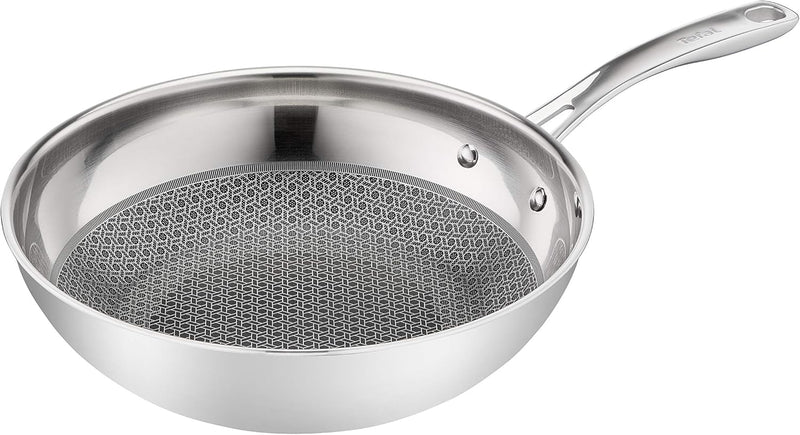 Tefal E49716 Eternal Mesh Wokpfanne | mit kratzfester Mesh Beschichtung | PFOA-frei | geeignet für a