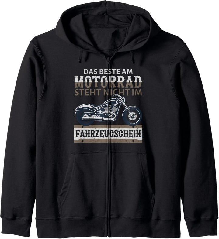 Das beste am Motorrad steht nicht im Fahrzeugschein Kapuzenjacke