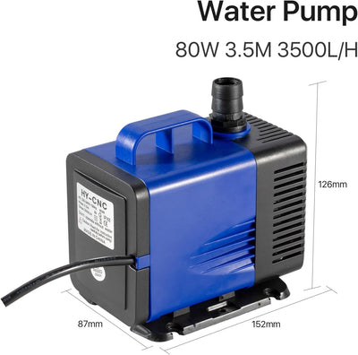 Cloudray Water Pump Tauchwasserpumpe 80W 3,5M 3500L / H IPX8 220V für CO2 Lasergravur Schneide masch