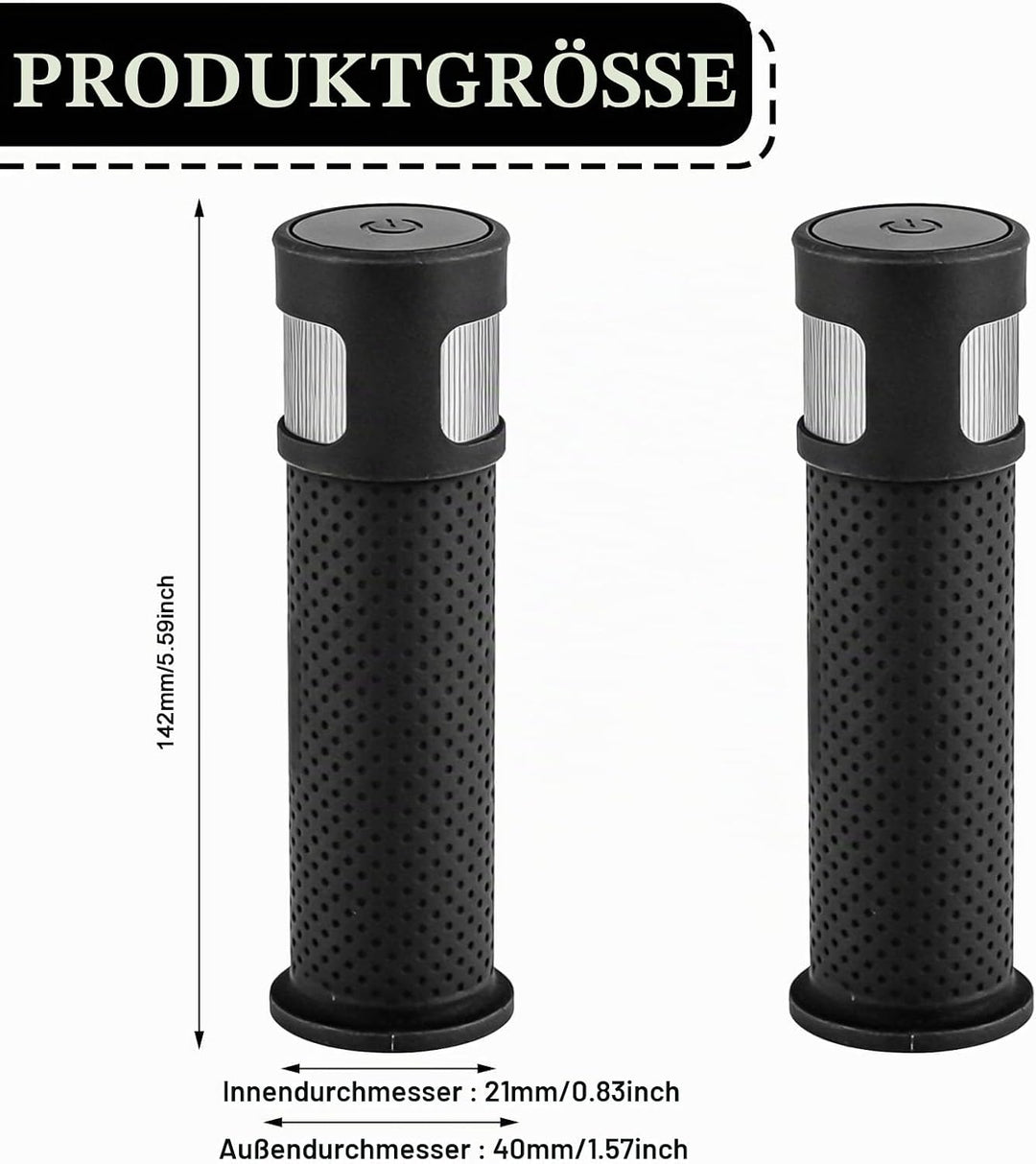 E Scooter Blinker, LED-Lenkerleuchte, Ergonomische Griffe für Elektroroller, Roller Blinklicht Rolle