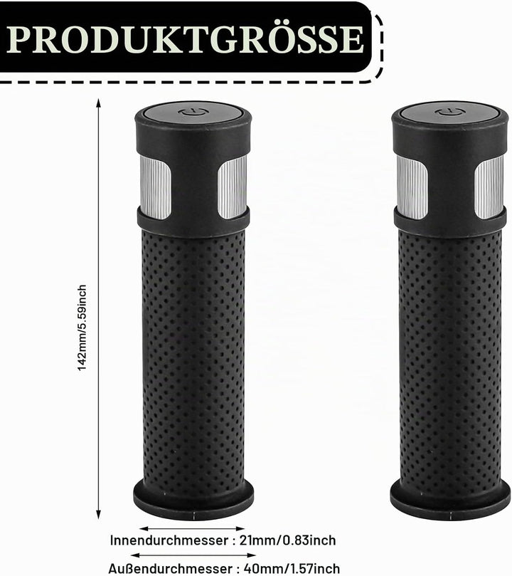 E Scooter Blinker, LED-Lenkerleuchte, Ergonomische Griffe für Elektroroller, Roller Blinklicht Rolle