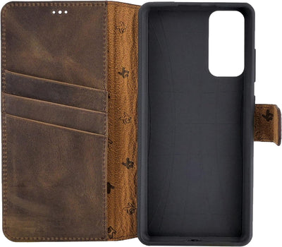 Suncase Book-Style Hülle kompatibel mit Samsung Galaxy A32 5G (Nicht für A32 4G) Leder Tasche (Slim-