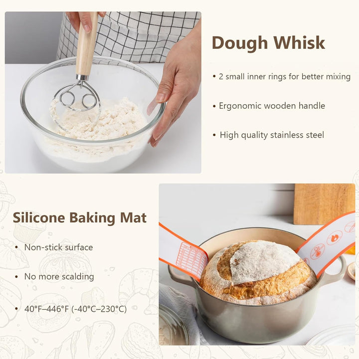 Gärkorb Brot Gärkörbchen Backen Zubehör Brotbackkorb Garkörbe Brotbacken Starter Back Brotkorb Garkö