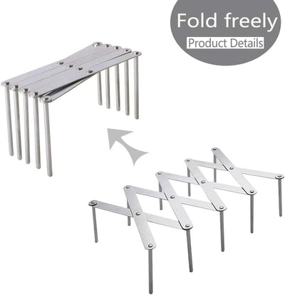 Hjumarayan 2 Stück Verstellbarer Edelstahl Topfdeckelhalter, Spareribs-Halter, Grill Rippchenhalter,