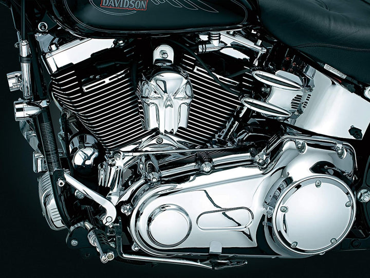 Kuryakyn 7718 Motorrad Accent Zubehör: Totenkopf Horn Abdeckung für 1992-2019 Harley-Davidson Motorr