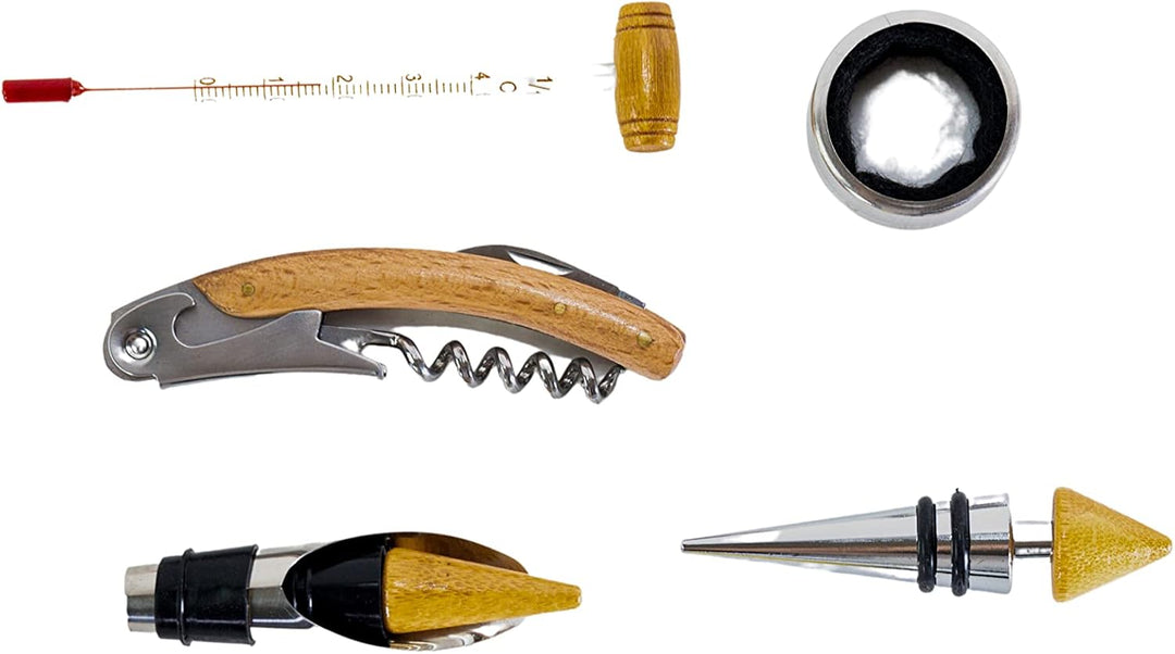 Pradel Excellence RT802H Korkenzieher in Sommelier-Box aus Bambus für 1 Flasche mit 4 Accessoires