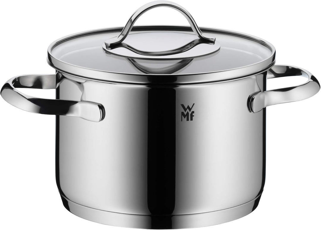 WMF Aparto Topfset 5-teilig mit Glasdeckel, Induktionsgeeignet, Cromargan Edelstahl, poliert, Indukt
